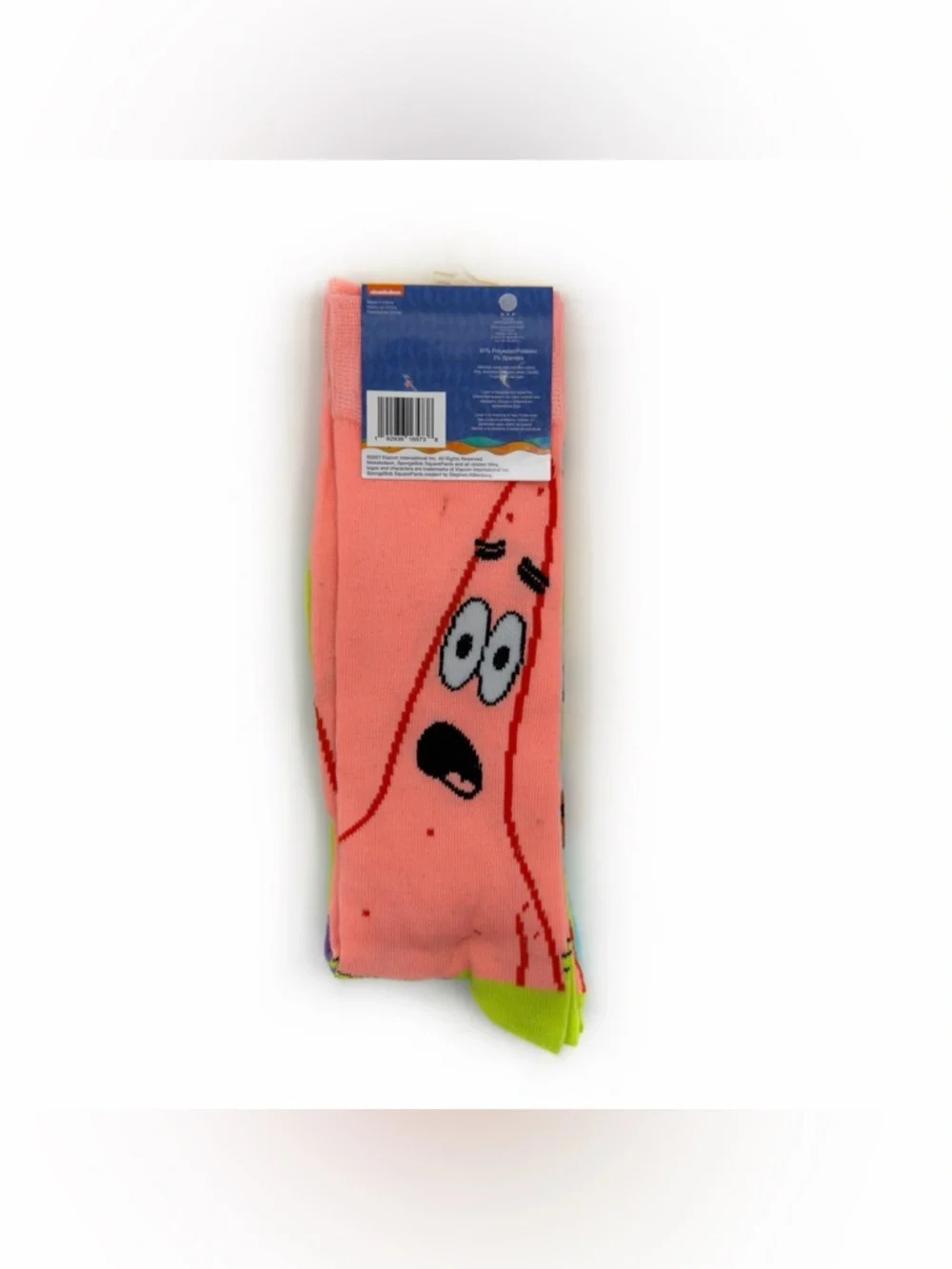 SpongeBob SquarePants Patrick Crew Socks Nickelodeon Men’s Womens Gift